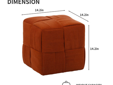 Modern Ottoman Foot Rest With Woven Design