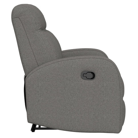 Manual Reclining Loveseat With Dual Seating Support For Living Room