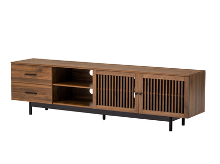 78" TV Stand For TVs Up To 85" Entertainment Center With Deep Drawers & Cable Management, Soft Closing Hinges - Walnut