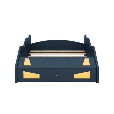 Race Car Shaped Platform Bed With Wheels And Storage