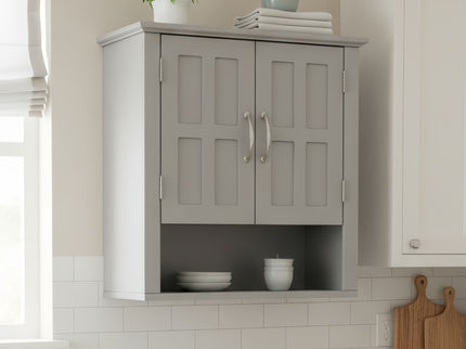 Multi Functional Wall Mounted Cabinet With Adjustable Shelves For Bathroom