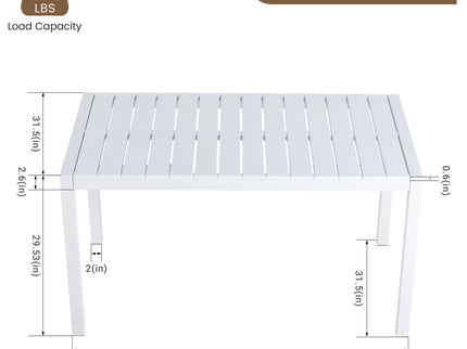 4 Piece Set Of Single Chairs With Long Table