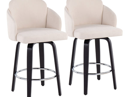 Dahlia - Contemporary Counter Stool Round Footrest (Set of 2)