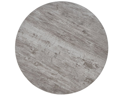 Elysian - Contemporary Round End Table With Shelf - Gray