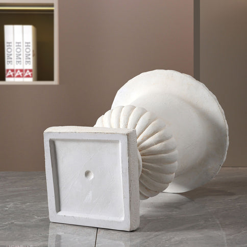 Roman Urn Planter Pot For Indoor / Outdoor - Beige White