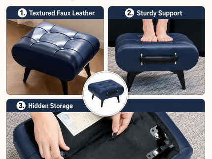 Minimalist Footstool With Hidden Storage