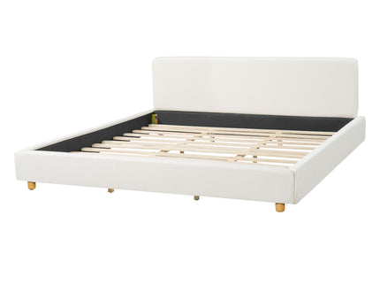 Upholstered Platform Bed Frame With Thick Headboard