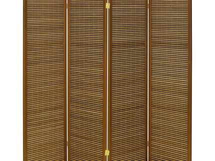 Kenabi - 4 Panel Room Divider Folding Screen - Walnut
