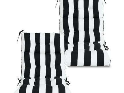 2 Piece High Back Patio Chair Cushion Set, Tufted Adirondack And Rocking Chair Cushions