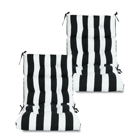 2 Piece High Back Patio Chair Cushion Set, Tufted Adirondack And Rocking Chair Cushions