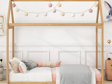 Wooden House Shaped Bed