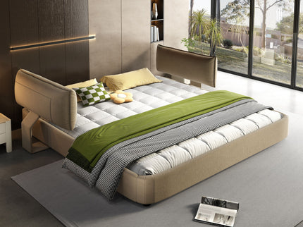 Cloud Bed Frame With Oversized Padded Movable Headboard