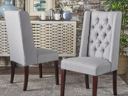 Sophisticated Tufted Dining Chair With High Back Design