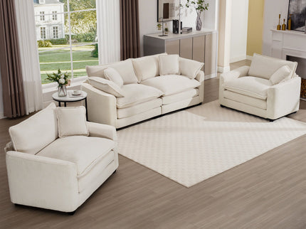 Elegant Oversized Sectional Sofa Set With Deep Seats And Flexible Layout