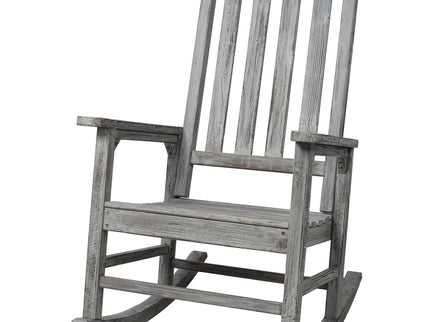 Oversized Porch Rocker Chair With Wide Seat And Tall Backrest