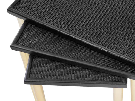 Side Tables (Set of 3) - Black / Gold