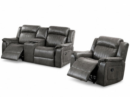 Contemporary Living Room Set, Horizontal And Vertical Tufting