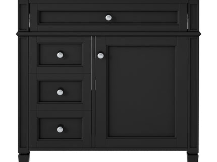 Bathroom Vanity With Top Sink, Storage Cabinet With 2 Drawers, Tip Out Drawer