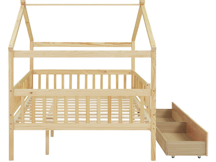 House Bed With 2 Drawers