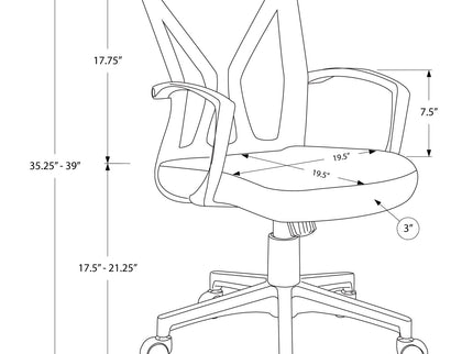 Office Chair, Adjustable Height, Swivel, Ergonomic, Mesh, Contemporary & Modern