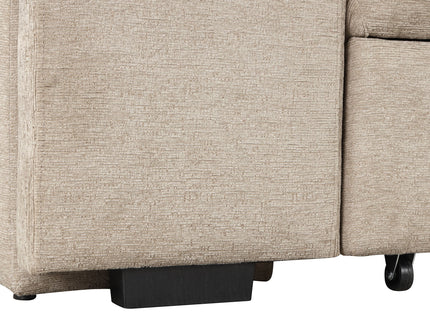 Modern L-Shape 3 Seat Reversible Sectional Couch, Pull Out Sleeper Sofa With Storage Chaise And 2 Stools For Living Room Furniture Set