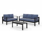 Blue / 3 Pc. Sofa, Loveseat, Coffee Table