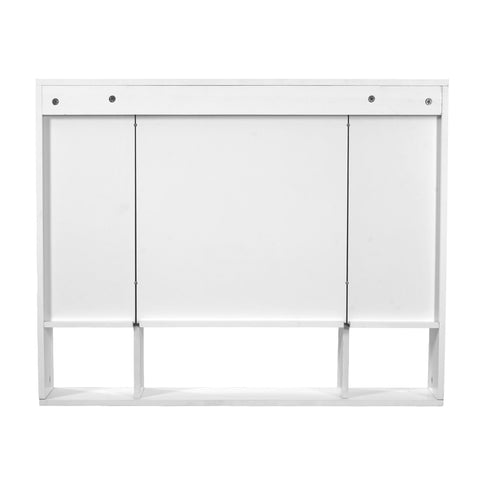 Bathroom Cabinet With 3 Adjustable Shelves Wall Mounted Medicine Cabinet, Soft Closing Hinges, Open Shelving Design - White
