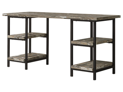 Salvaged - 4 Shelf Writing Desk With Hollow Board - Brown