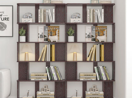 Modern 5 Tier Open Storage Bookcase