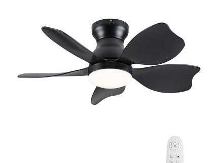 Low Profile Flush Mount Ceiling Fan With Light