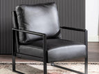 Black / Faux Leather