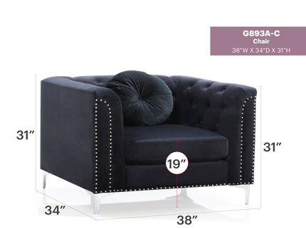Contemporary Sloped Arm Chair