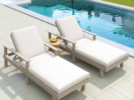 5 Position Adjustable Outdoor Chaise Lounge