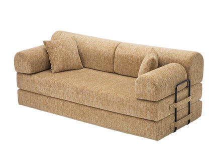 Modern 2 Tone Fabric Convertible Sleeper Sofa Bed