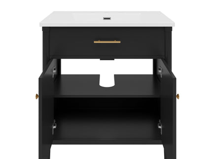 Bathroom Vanity With Sink, Soft Close Doors And Adjustable Shelf