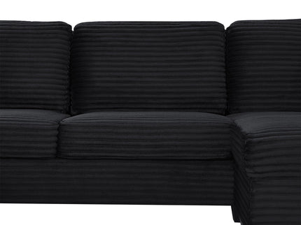 Upholstered U-Shaped Sectional Sofa With Movable Ottoman And Side Storage Pockets