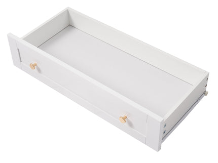 Freestanding Tall Bathroom Cabinet With Adjustable Shelves, Drawers, Soft Close Glass Doors