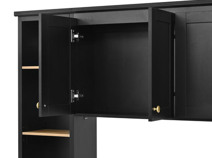 Computer Desk With Hutch, Workstation With Desk Grommet & Keyboard Tray