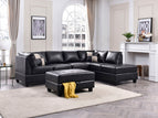 Black / Faux Leather