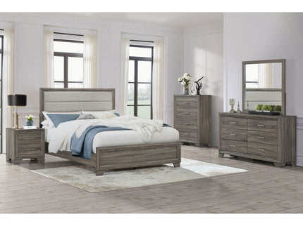 Funston - 6 Drawer Dresser With Mirror - Brown Oak