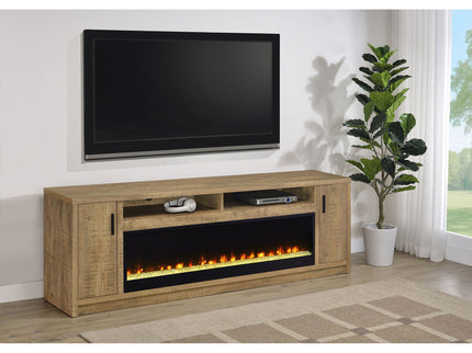Nevada - Fireplace TV Stand With Flame Visualizer - Brown