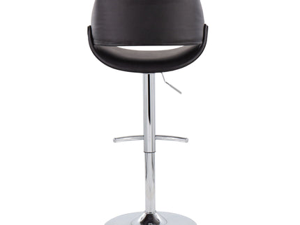 Fabrico - Contemporary Adjustable Bar Stool With Rounded T Footrest (Set of 2)