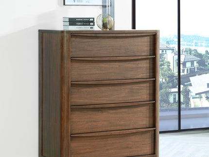 Verona - 5 Drawer Chest With - Walnut