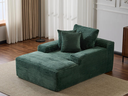 Oversized Chaise Lounge Chair Cozy Cloud Couch With 3 Throw Pillows And Wide Armrest