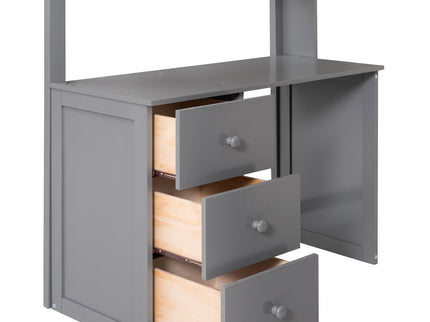 Loft Bed With Drawers, Desk, And Wardrobe