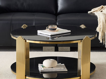 Round Table With Double Layer Storage