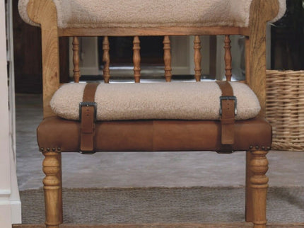 Strapped Hallway Bench