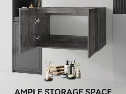 Floating Bathroom Vanity Cabinet With Soft Close Double Doors, Spacious Interior Storage, Wall Mounted, Cabinet Only