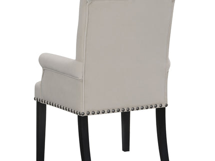 Norwich - Dining Arm Chair With Button Tufting And Rolled Top