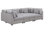 Dark Gray / 2 Pc. U-Shape Sectional Sofa, Ottoman